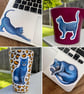 4 x Stickers - Cat Stickers! Scrapbooking, laptop decor, stocking fillers, cats - Image 6