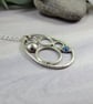 Necklace, Silver Rock Pools Pendant with Paua Shell - Image 6