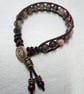 Leather Beaded Wrap Bracelet  - Image 4
