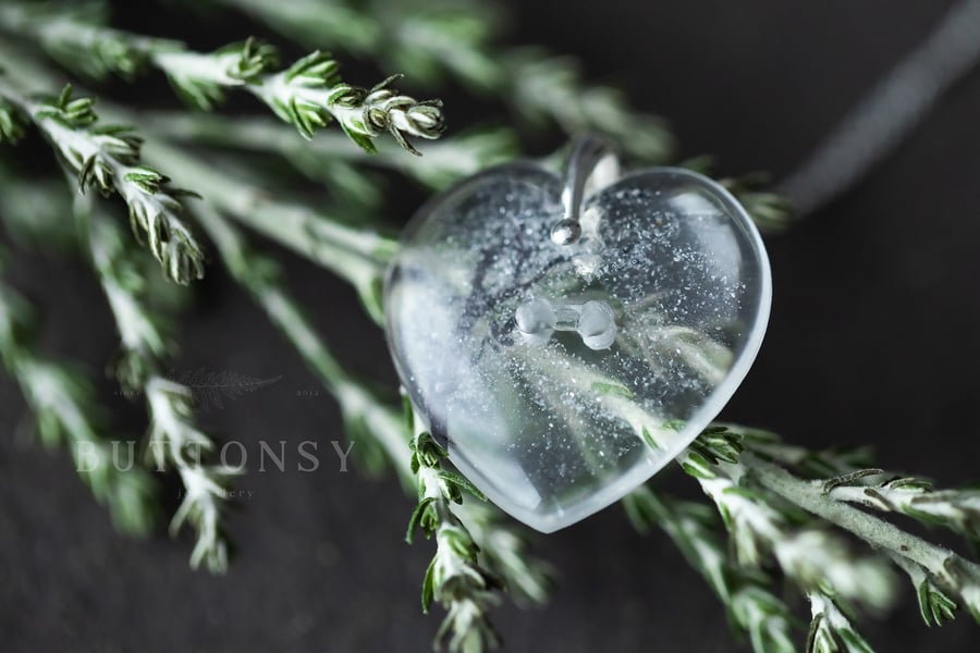 Four Seasons Winter Necklace - Real Flower Botanical Jewellery - Sterling Silver