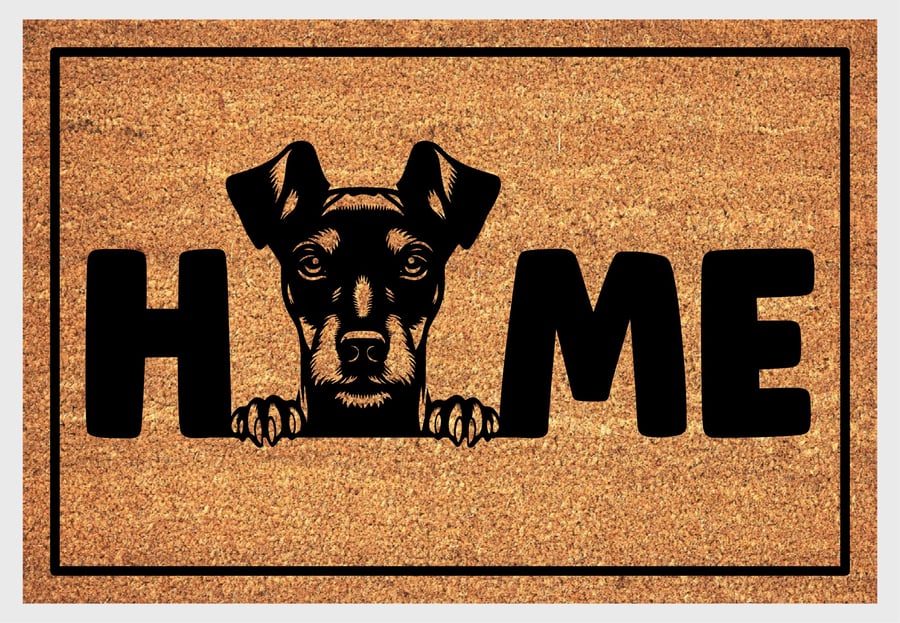 Manchester Terrier Door Mat No.3 - Manchester Terrier Welcome Mat - 3 Sizes