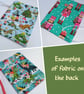 Christmas Gift Bag - Festive Foxes reusable fabric mini sack - Image 7