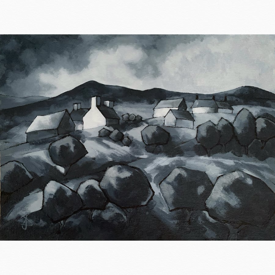 Wilfs view - Original acrylic painting 