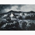 Wilfs view - Original acrylic painting 