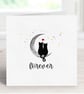 Forever Cat Greeting Card, Romantic Cat Card, Anniversary, Wedding Card.