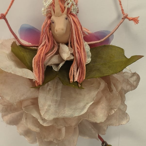 Magical Unicorn Flower Fairy, Hanging decoration.