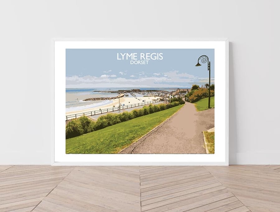 Lyme Regis, Dorset Art Print Travel Poster Railway Poster Salty Seas Original Pr