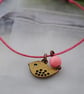 Friendship Bracelet-Fuchsia and Copper bird - Image 2