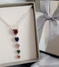 Silver Tone Heart Drop Pendant Necklace