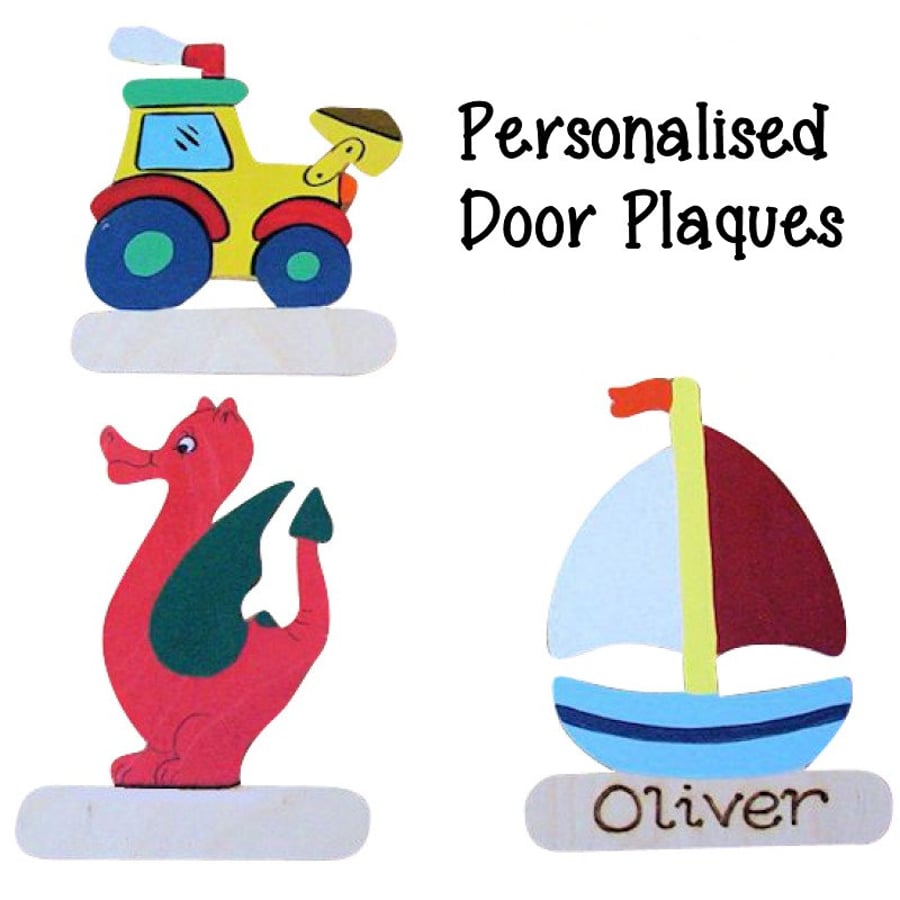 Personalised Wooden Door Plaque