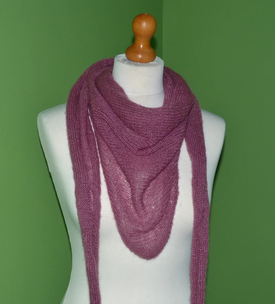 Pink Mohair Scarf