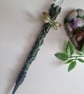 Crystal wand, mini witch natural stone wand, dragonfly gifts, Green fae crystal  - Image 6