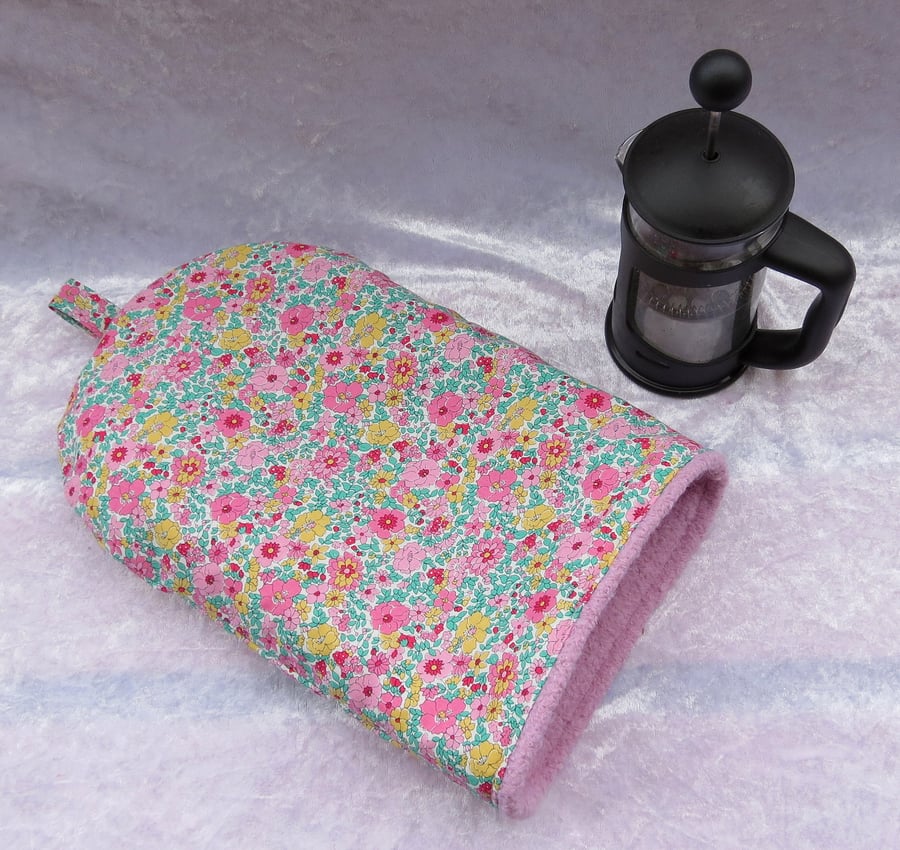 Coffee Cosy, cafetiere cover, Liberty cotton, to fit a 2 - 3 cup cafetiere