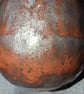 Dark metallic & red handmade pot - Image 9
