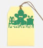 Handmade Christmas Gift Tags, Slide In Message Tags, Red Set of 4 - Image 5