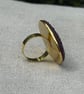 Hot pink glitter gold pattern ring extra large 30x40mm - Image 6