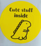 50 'Cute Stuff Inside' Thermal Printed Stickers (Dino Mix) - Image 3
