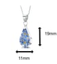 Sterling Silver Forget-Me-Not Teardrop Pendant Necklace - Image 5