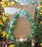 "Ozma" - Sparkly stretchy beaded bracelet - greens - Image 3