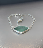 Sea Glass Silver Charm Bracelet