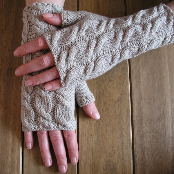 Fingerless Gloves Merino Wool Wrist Warmers