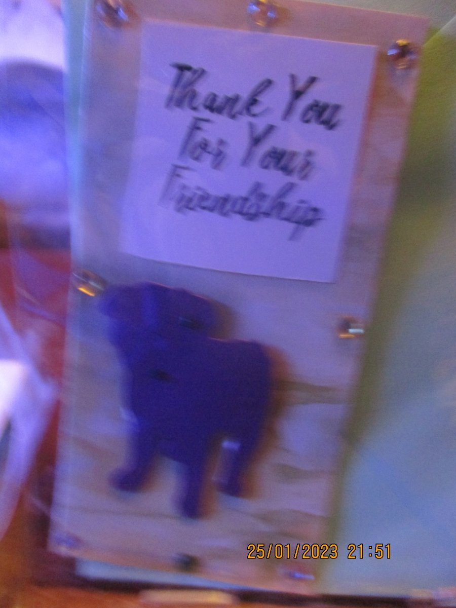 Thank You for your Friendship Dog Small Card