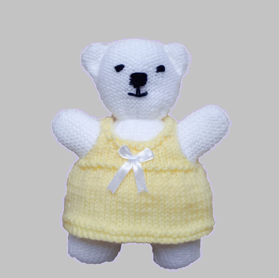KNITTING PATTERN PDF Little White Teddy Bear