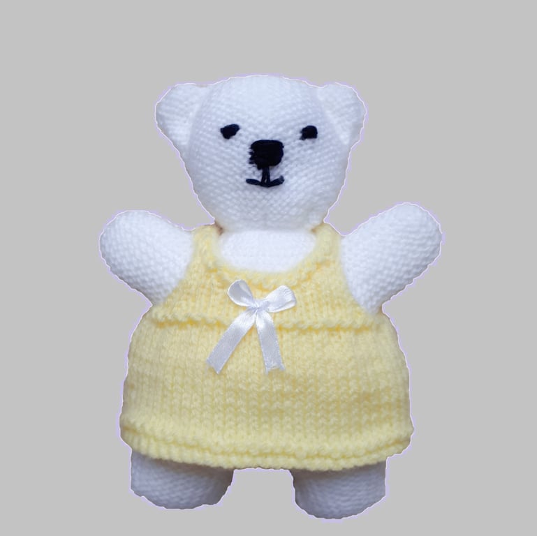 KNITTING PATTERN PDF Little White Teddy Bear