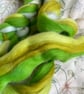 Green Bean - 100g Blended, Combed Wool Tops for Spinning or Felting