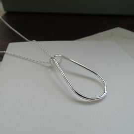 Ring holder pendant - ring keeper - recycled silver