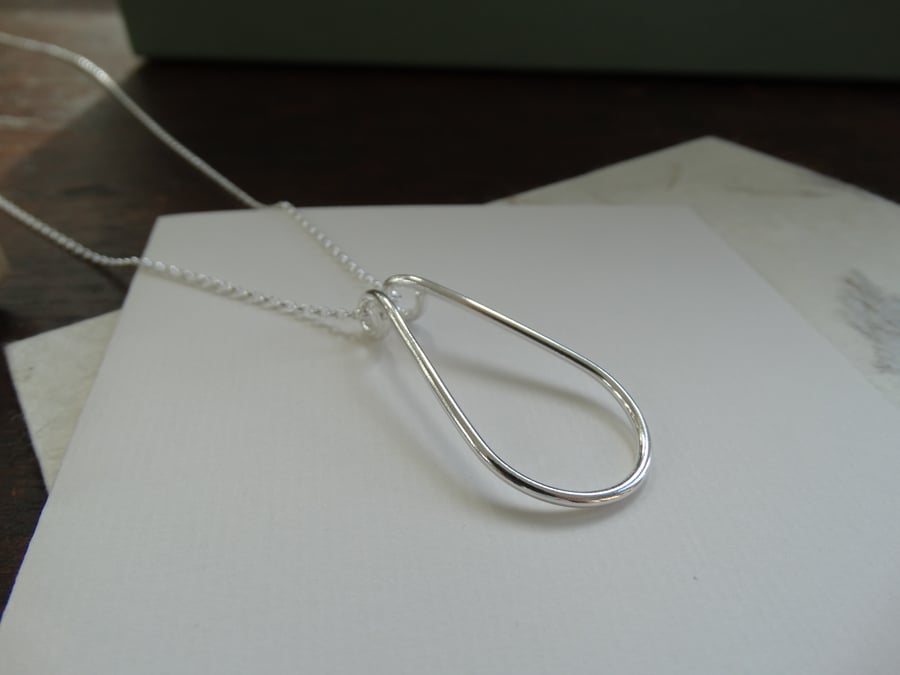 Ring holder pendant - ring keeper - recycled silver