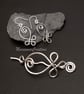 Celtic Spiral Silver plated Copper Shawl Pin, Scarf Pin, Sweater Brooch, matchin - Image 1