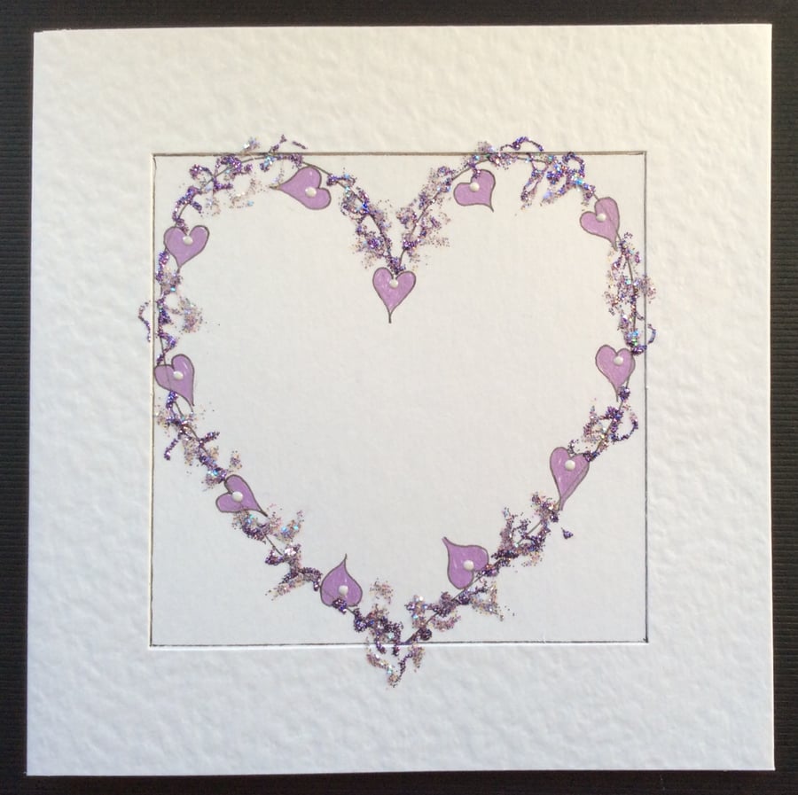 My delicate 'Hearts and Violets' Card. 