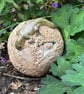 Stoneware sphere with lizard