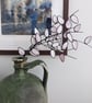 Stained Glass Flower, Pussy Willow Tiffany Suncatcher, Glass Flower on Wire Stem