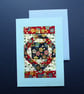 Individually Hand Crafted Textile patchworked Blank Card