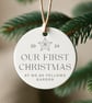 New Home - Christmas Star Ornament: Personalised First Christmas Keepsake Gift