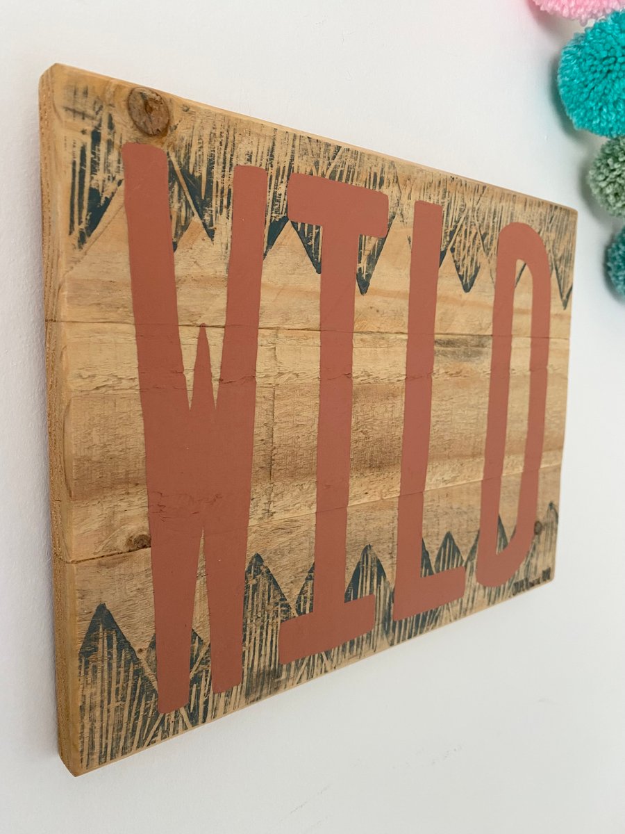 Stegosaurus Backplate Wooden Sign - WILD