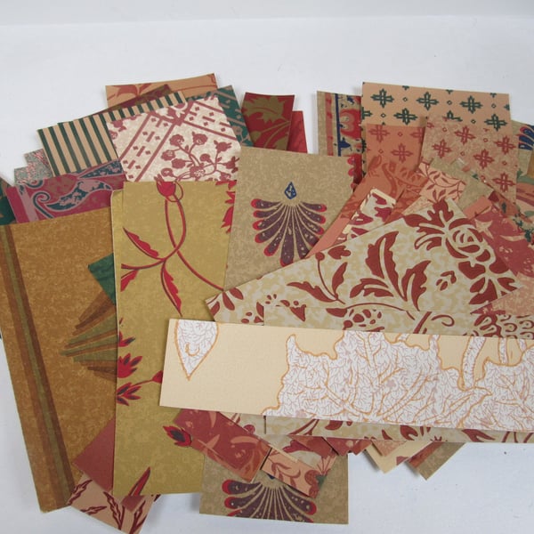 Mixed Small Sanderson Designs Red Brown Wallpaper Craft Pack