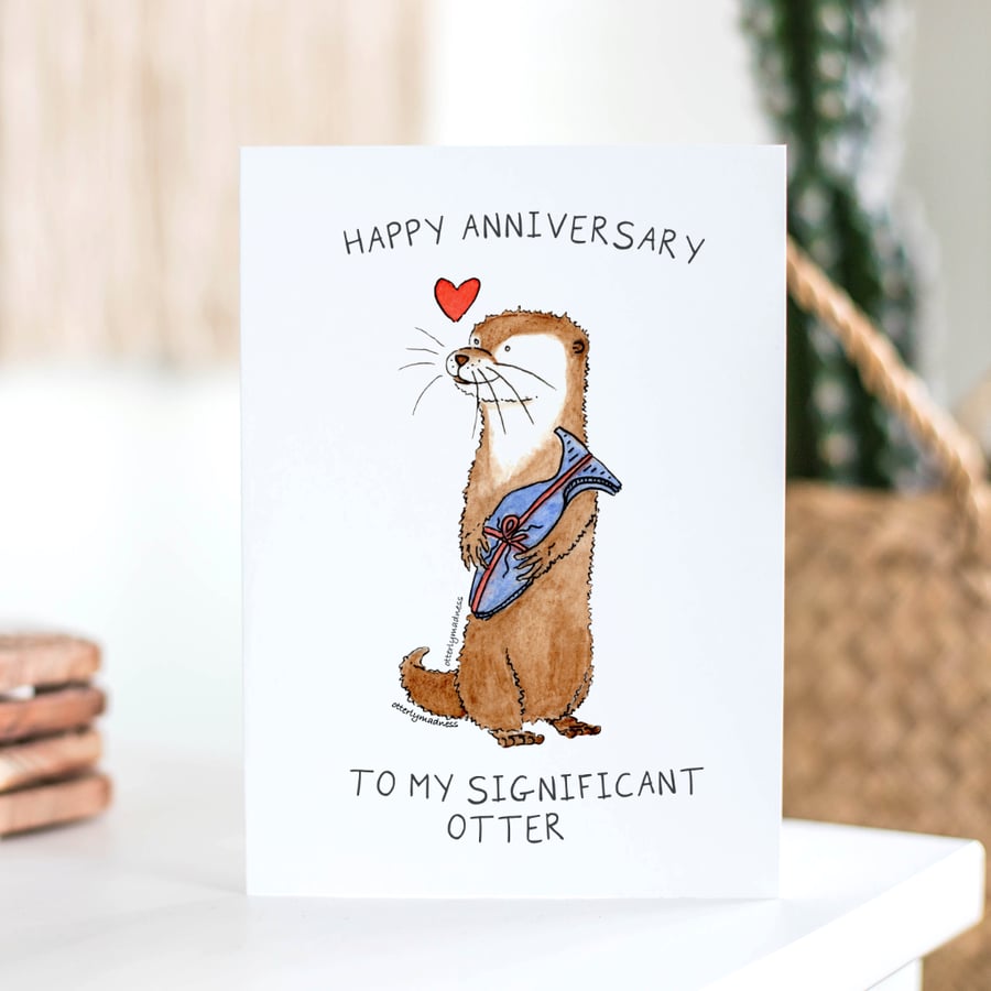 Otter Anniversary Card - "To My Significant Otter"
