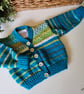 Designer Hand Knitted Merino Wool Baby Cardigan 3-6 months size - Image 2