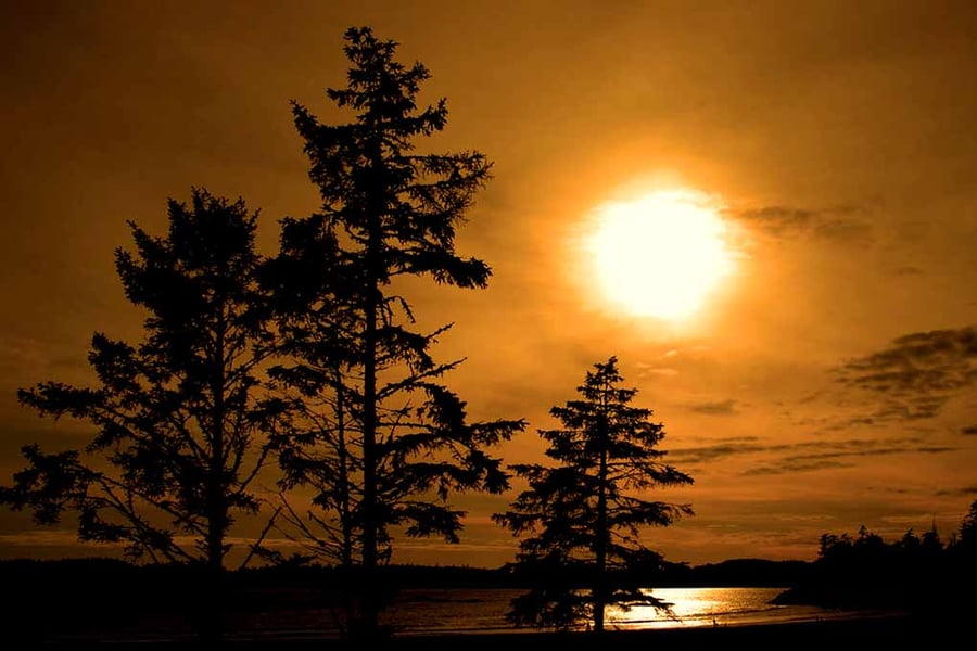 Sunset Long Beach Tofino Vancouver Island Canada Photograph Print