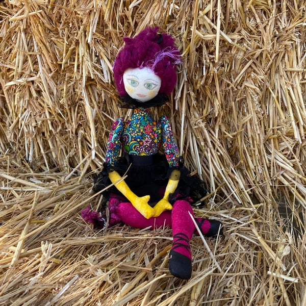 Unique Art Doll - A touch of colour for the stage