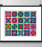 066A - Cross Stitch Chart Patchwork Quilt Block Pattern Squares, Gemstone Forest - Image 2