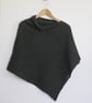 Poncho merino lambswool coal grey  - Image 1
