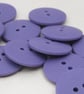 Flat Plain Light Purple Buttons 20mm 24 pieces - Image 3