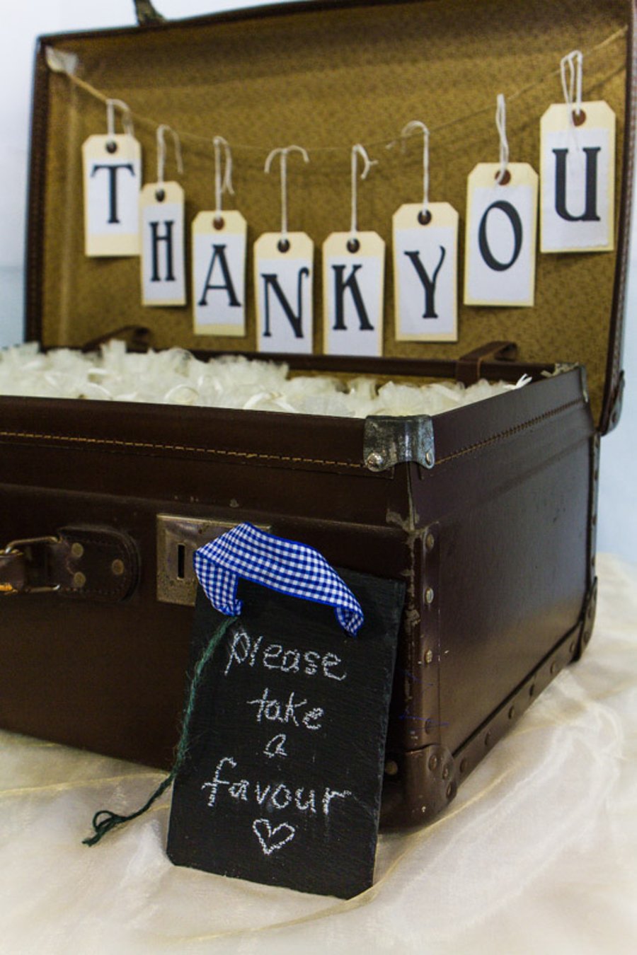 Thank you banner, luggage tag banner