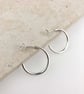 Simple Modern Sterling Silver Hoop Earrings - Image 4