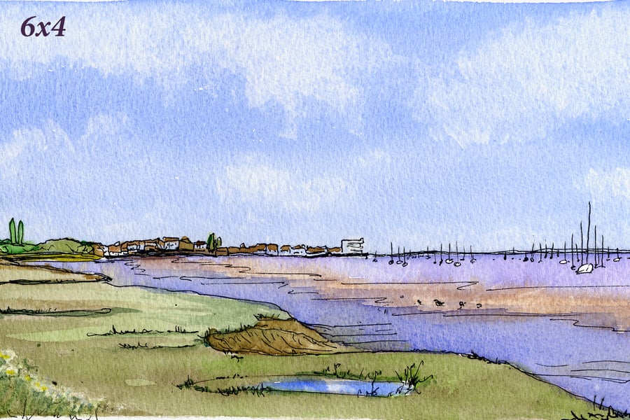 Essex – Burnham-on-Crouch from the Marina 04 Print