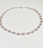 Sterling Silver Rosary Linked Pink Lavender Freshwater Cultured Pearl Necklace  - Image 6